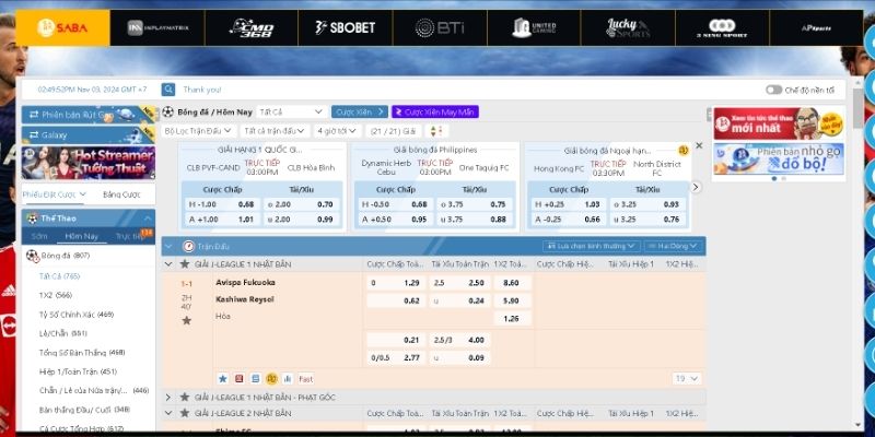 Thể thao Tuquy8 cập nhật kèo trước trận