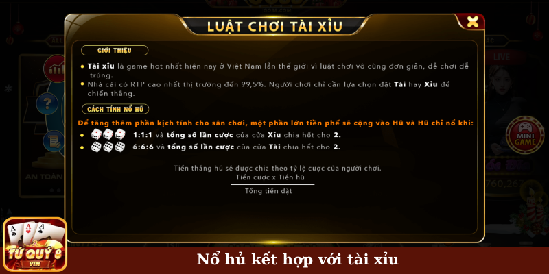 Nổ hũ kết hợp với tài xỉu 